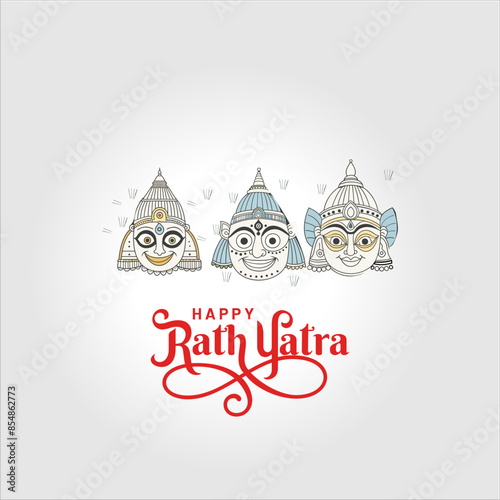 Rath Yatra Chariot Festival of Hindu God Lord Jagannath celebrated in Odisha India