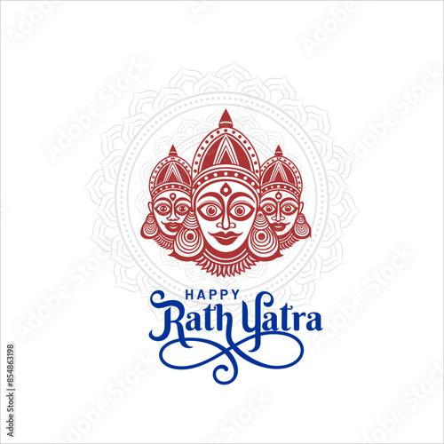 Rath Yatra Chariot Festival of Hindu God Lord Jagannath celebrated in Odisha India