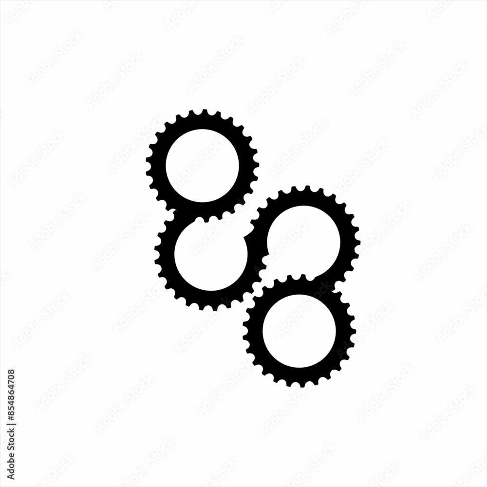 Abstract number 88 logo design from gear elements. Abstract number 88 logo design from gear elements.