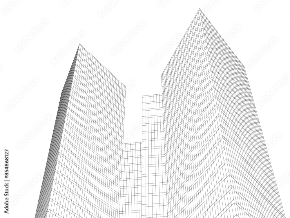 abstract architecture vector 3d illustration abstract architecture vector 3d illustration