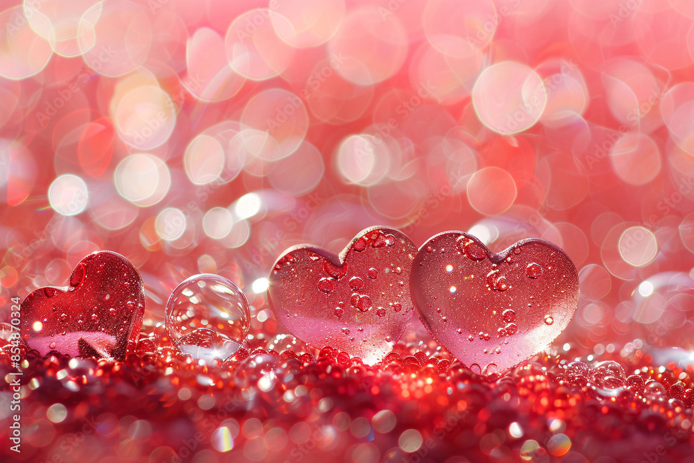 Valentine's Day heart-shaped background design, dreamy and romantic atmosphere concept illustration Valentine's Day heart-shaped background design, dreamy and romantic atmosphere concept illustration