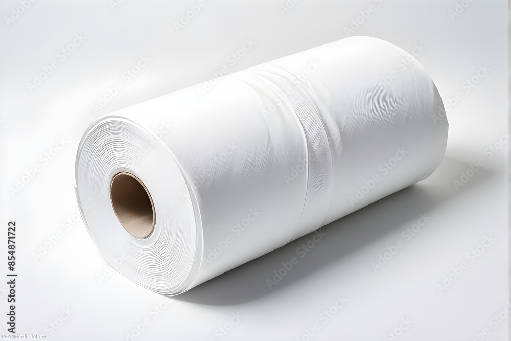 Roll of paper towels on a white background Roll of paper towels on a white background