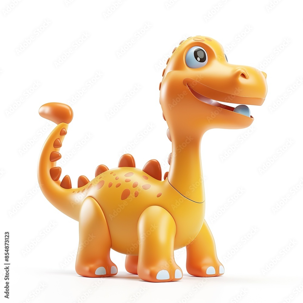 A_3D_color_toy_cute_dinosaur_isolated_on_white_background A_3D_color_toy_cute_dinosaur_isolated_on_white_background
