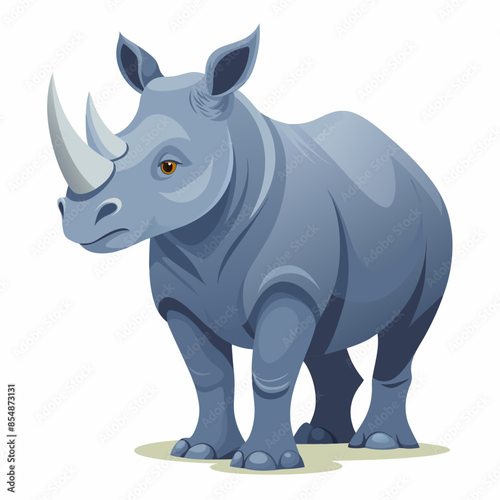 Vector illustration of a rhinoceros animal Vector illustration of a rhinoceros animal