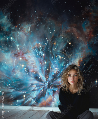 The girl and the universe © zergotron