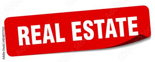 real estate sticker. real estate label
