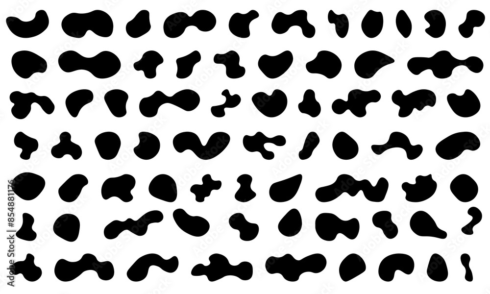 random shapes black blobs random shapes black blobs