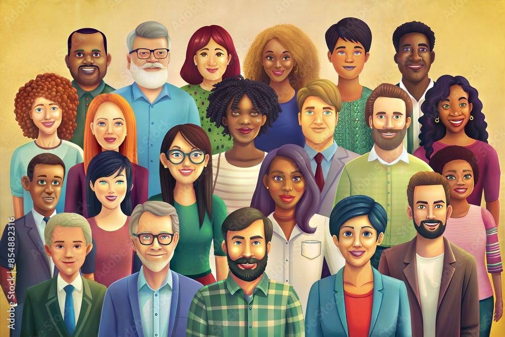 set of different people set of different people