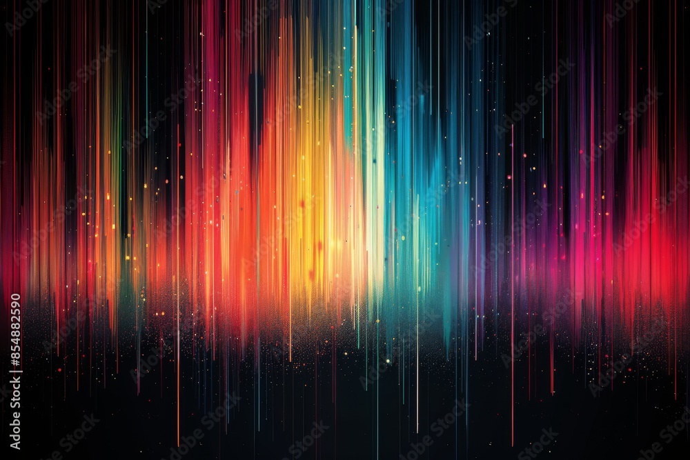 Vertical AI illustration with colorful vibrant vertical lines in abstract art style Vertical AI illustration with colorful vibrant vertical lines in abstract art style