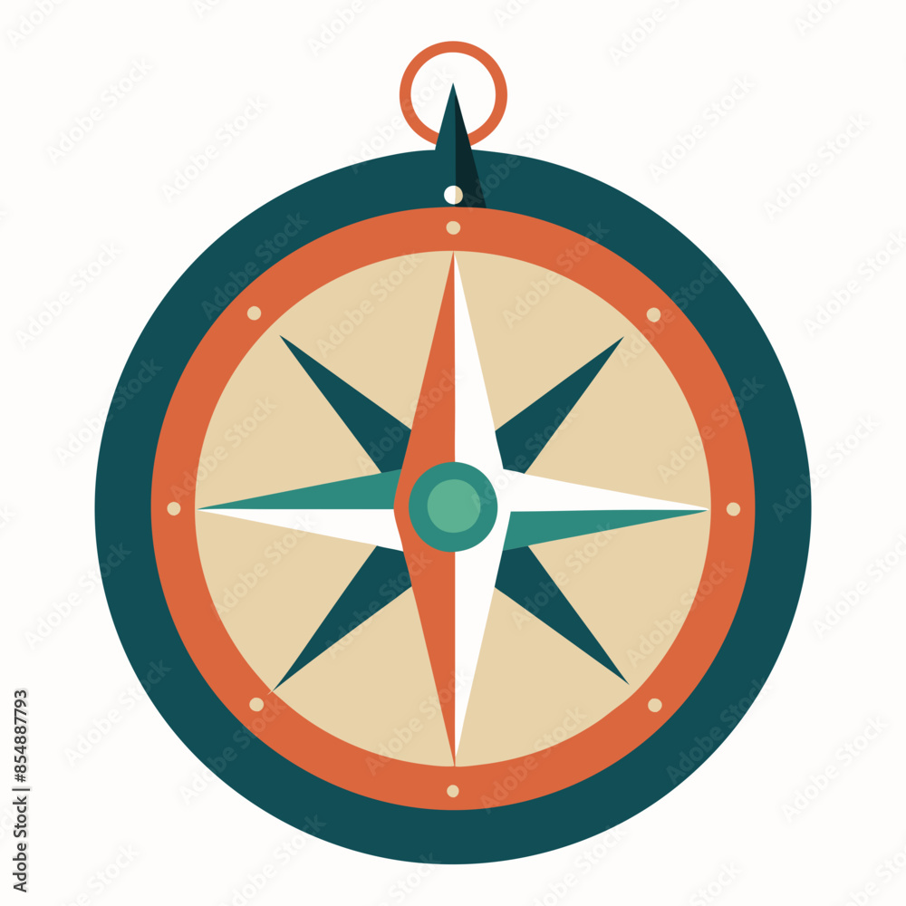 Old compass vector illustration Old compass vector illustration