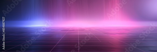 Vibrant Abstract Grid: Illuminating Future with Light Colors and Sparks - A Modern Wallpaper Banner Layout, 3:1, banner , purple. blue colors