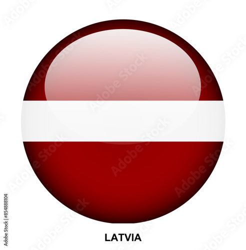 Free Download LATVIA flag button on white background - GFXLoad