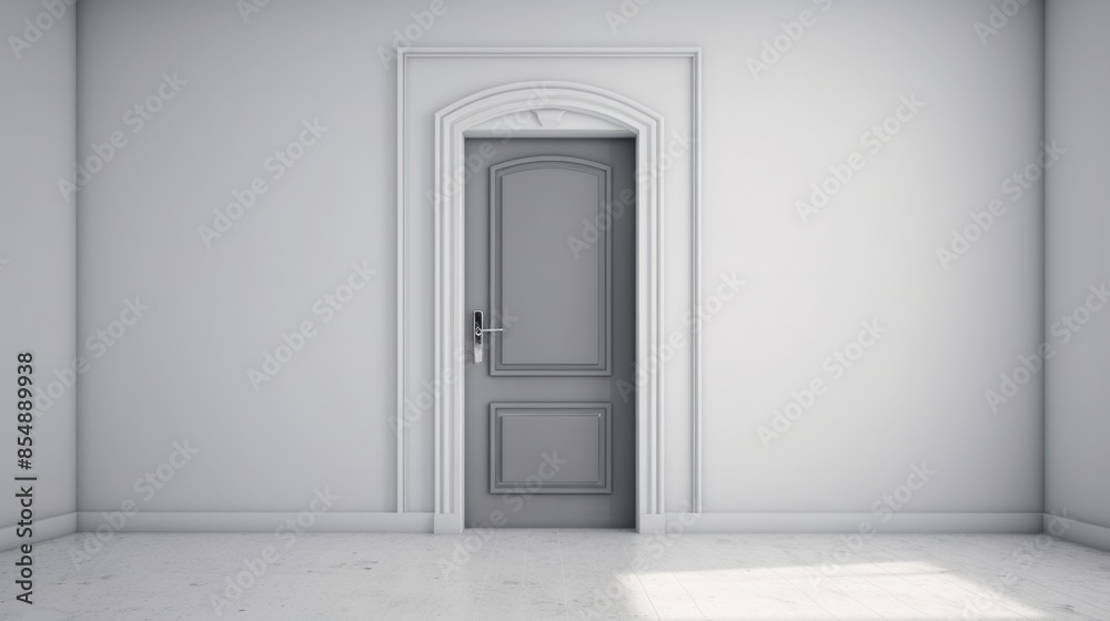 Corridor in with white walls and doors in the apartment Corridor in with white walls and doors in the apartment