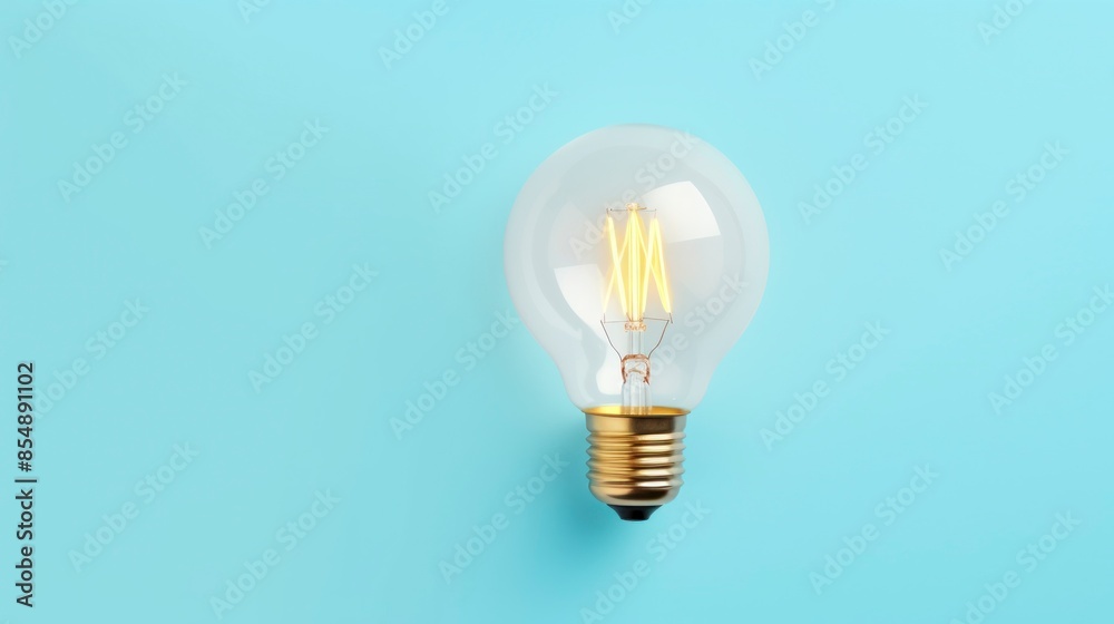 Light bulb on blue background. Concept of idea, innovation and creativity. Light bulb on blue background. Concept of idea, innovation and creativity.