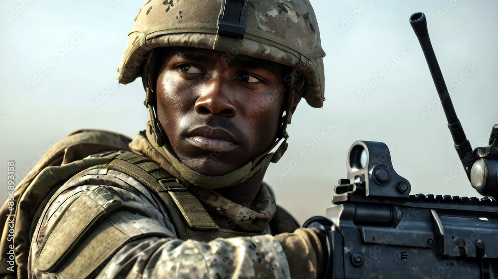 a soldier in a conceptual style. a soldier in a conceptual style.