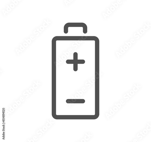 Battery related icon outline and linear vector.
