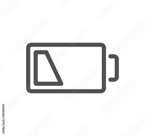Battery related icon outline and linear vector.
