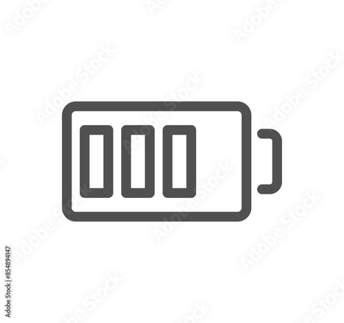 Battery related icon outline and linear vector.
