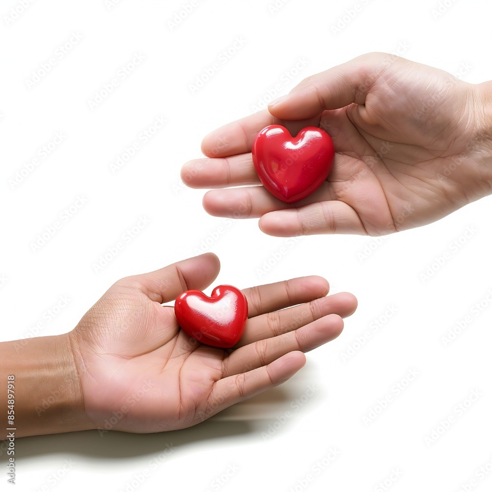Kidneys giving a donation concept on white background Generative Ai Kidneys giving a donation concept on white background Generative Ai