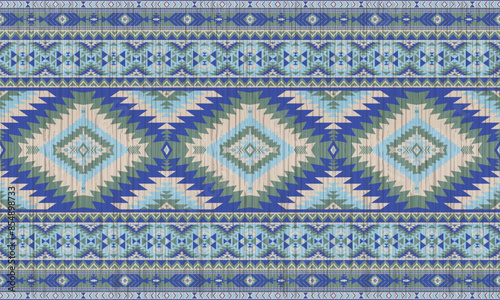 American tribal ethnic native pattern.Traditional Navajo,Aztec,Apache,Southwest and Mexican style fabric pattern.Abstract vector motifs pattern.For fabric,clothing,blanket,carpet,woven,wrap,decoration