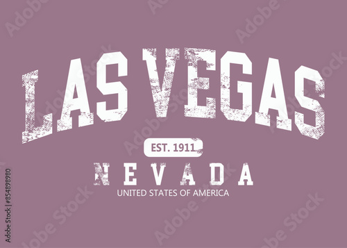 Vintage typography college varsity los vegas state slogan, Las Vegas typography design for tshirt hoodie baseball cap jacket and other uses vector