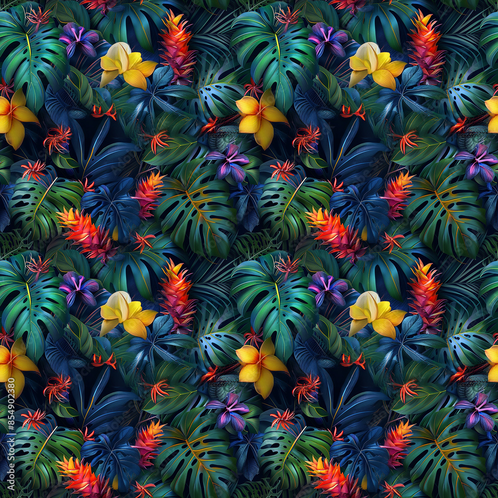 Tropical floral pattern Tropical floral pattern
