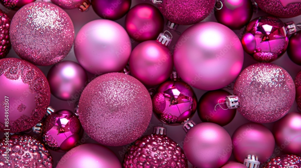 Pink Christmas Ornaments Generative AI Pink Christmas Ornaments Generative AI