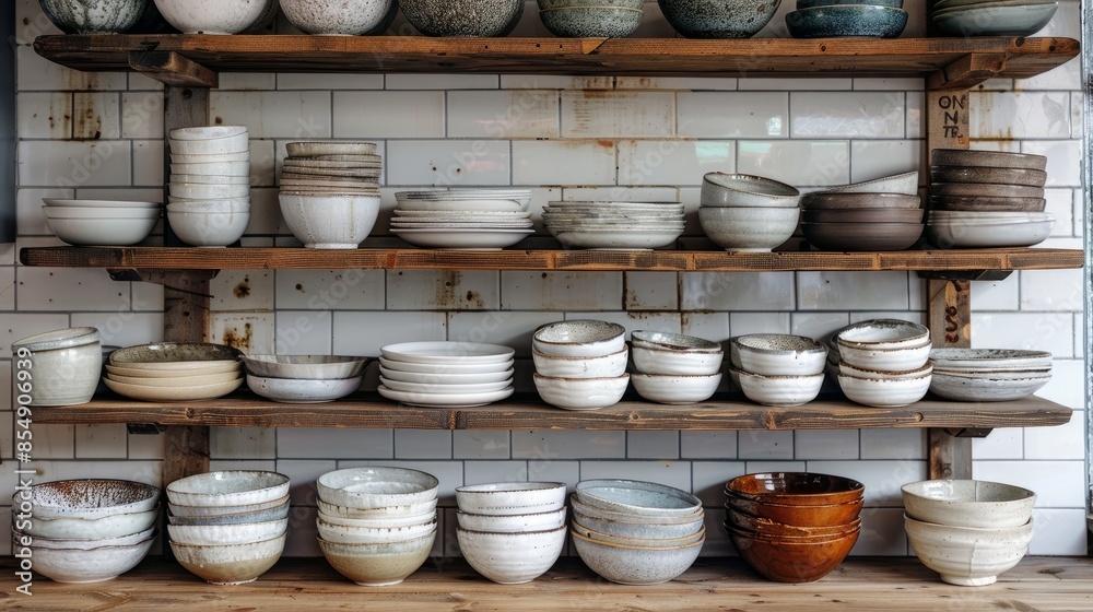 dishes on white kitchen shelves dishes on white kitchen shelves