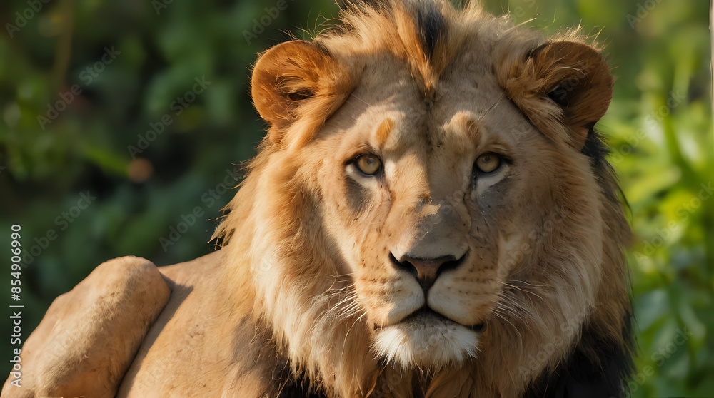 a lion that is standing in the grass a lion that is standing in the grass