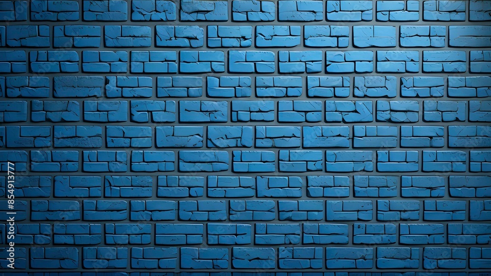 Blue brick background texted wall surface. AI Generated. Blue brick background texted wall surface. AI Generated.