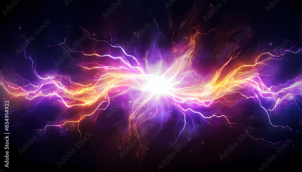 Glowing powerful energy discharge background, Ai Generated Glowing powerful energy discharge background, Ai Generated