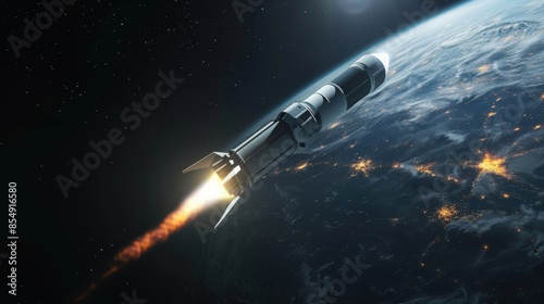 Wallpaper Mural Spacecraft launch from earth at night Torontodigital.ca