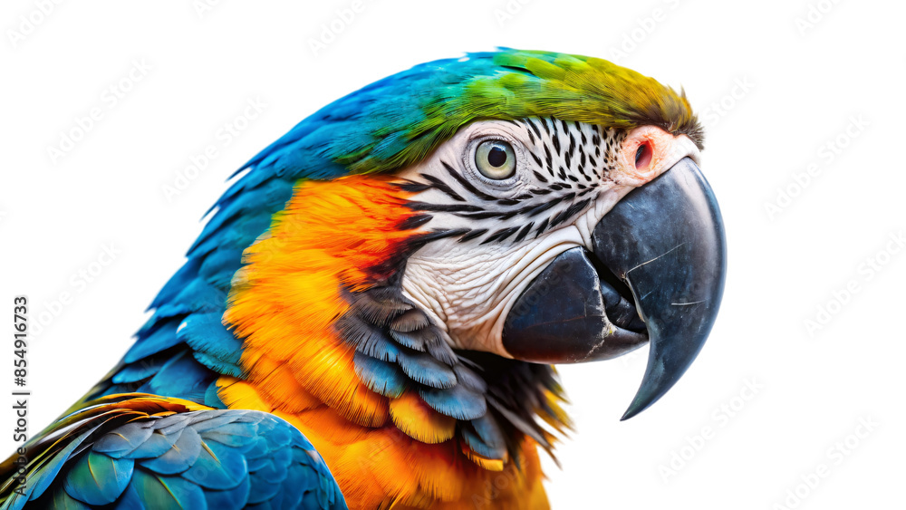 Vibrant blue and yellow macaws Vibrant blue and yellow macaws
