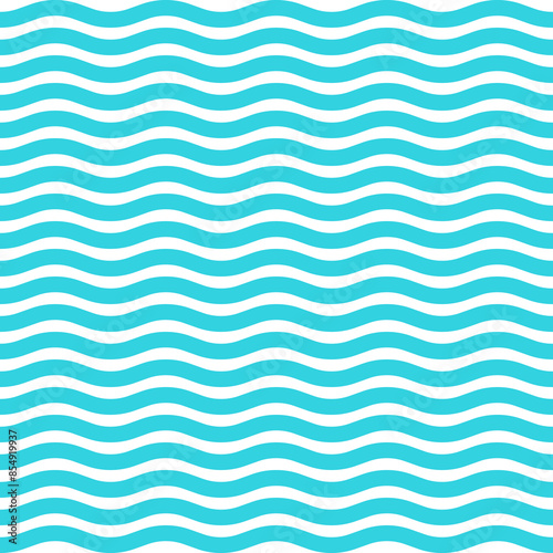 seamless water wave line pattern and background vector illustration