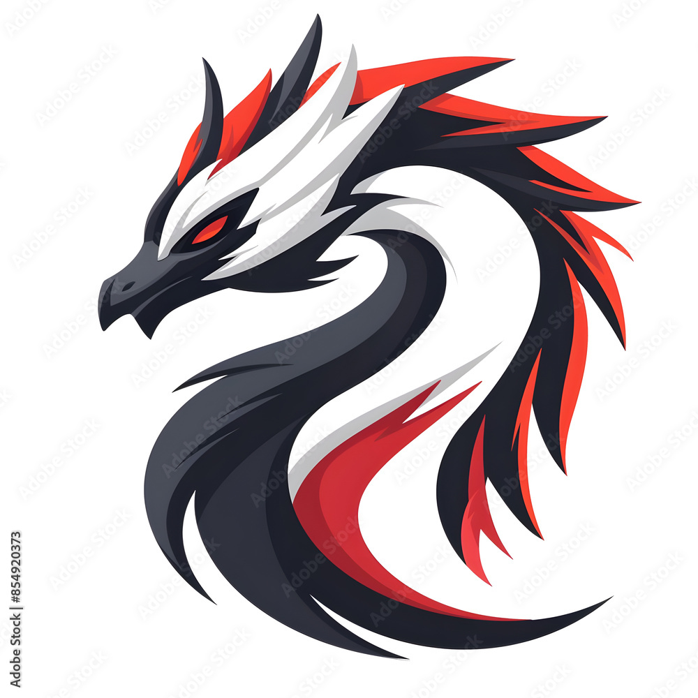 Esports logo simple dragon, on transparent background Esports logo simple dragon, on transparent background