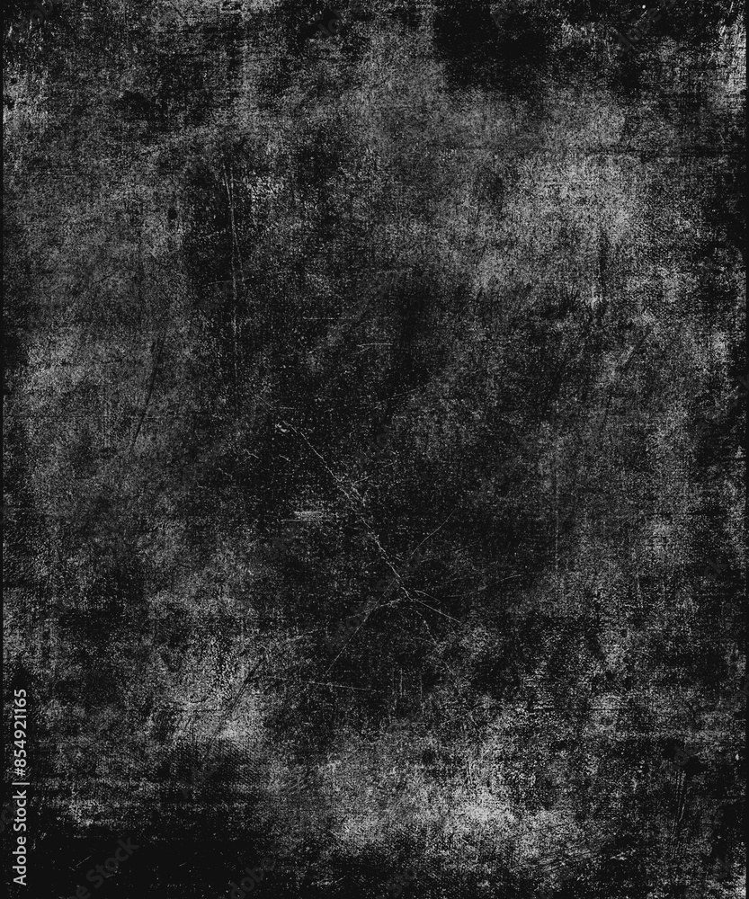 Fototapeta premium Dark scratched grunge background, old horror distressed texture