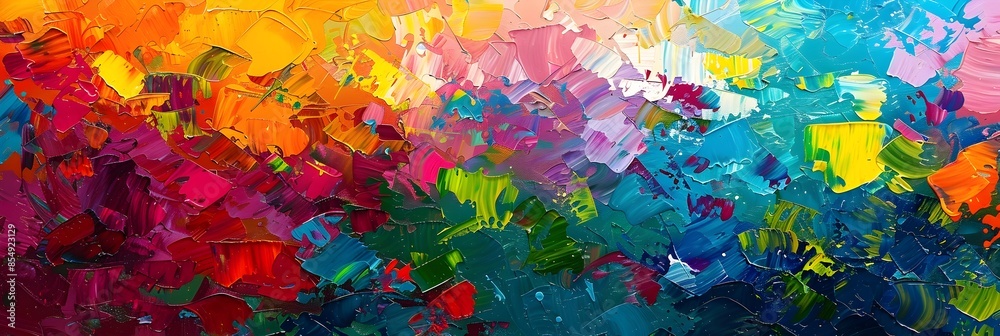 Vibrant Acrylic Painting with Bold Abstract Expressionist Brushstrokes and Captivating Color Harmony Vibrant Acrylic Painting with Bold Abstract Expressionist Brushstrokes and Captivating Color Harmony