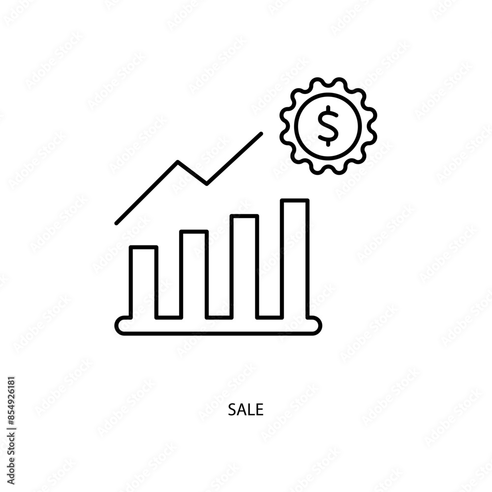 sale concept line icon. Simple element illustration. sale concept outline symbol design. sale concept line icon. Simple element illustration. sale concept outline symbol design.