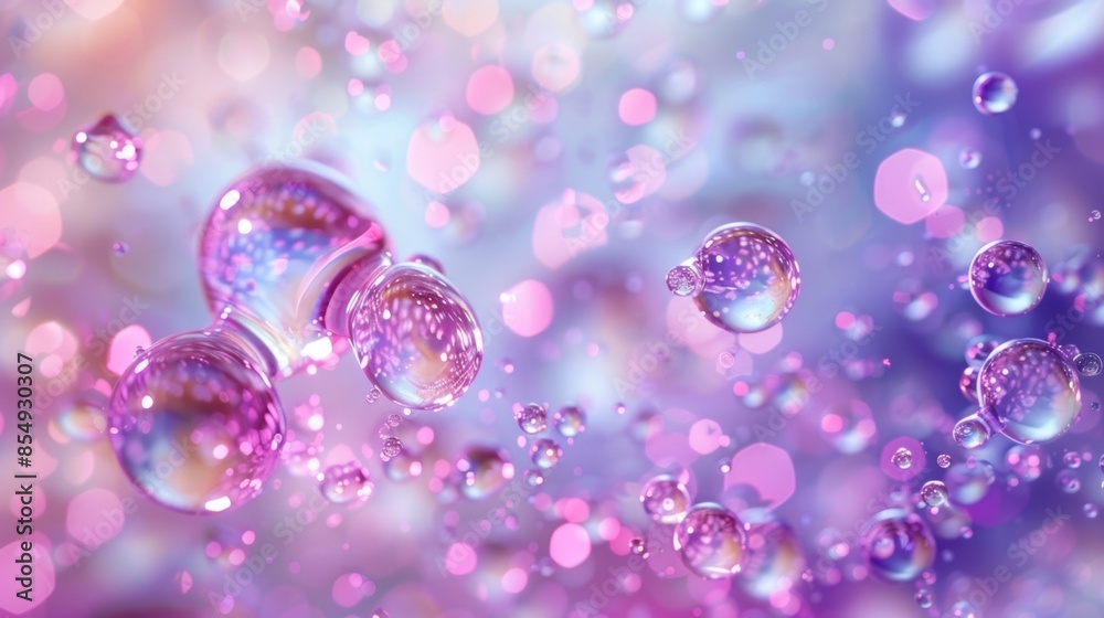 Abstract Bubbles with Pink and Purple Light Effects Abstract Bubbles with Pink and Purple Light Effects