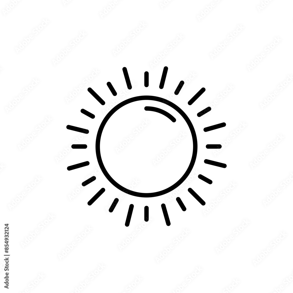Sun outline icons, minimalist vector illustration ,simple transparent graphic element .Isolated on white background Sun outline icons, minimalist vector illustration ,simple transparent graphic element .Isolated on white background