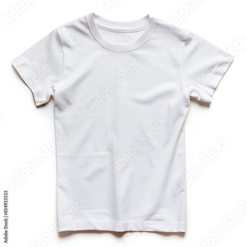 Studio photo of white kids t shirt isolated on white Generative Ai  © LayerAce.com