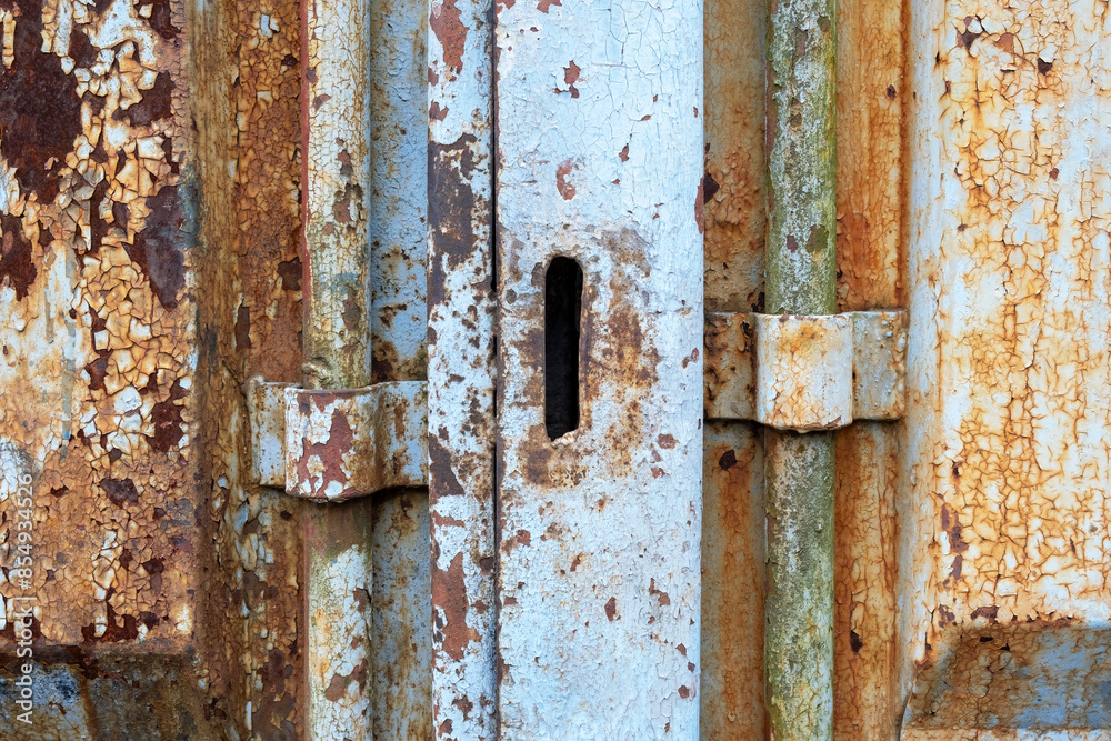Rusty doors of a sea container Rusty doors of a sea container