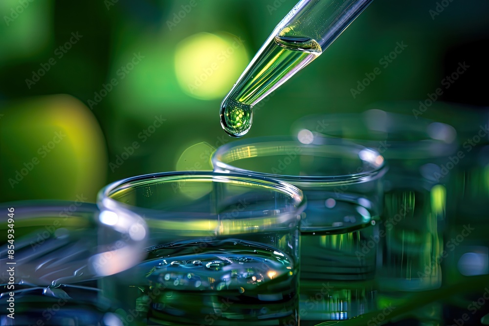 a row of test tubes filled with liquid, Highlight the precision of a lab pH meter in 3D a row of test tubes filled with liquid, Highlight the precision of a lab pH meter in 3D
