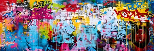 Wallpaper Mural Vibrant Graffiti Mural Showcasing Urban Expression and Creativity in a Colorful Abstract Street Art Display Torontodigital.ca