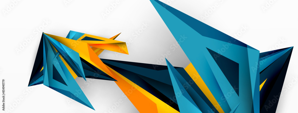 Minimal geometric abstract background. Low poly dynamic triangle design. Trendy techno business template for wallpaper, banner, background or landing Minimal geometric abstract background. Low poly dynamic triangle design. Trendy techno business template for wallpaper, banner, background or landing