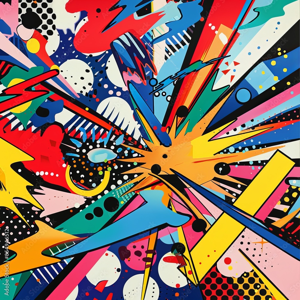 Fototapeta premium Colorful Abstract Pop Art Explosion