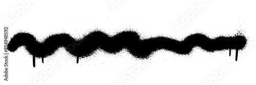 Urban graffiti grunge rough underline handdrawn brushstroke. Bold sprayed freehand stripe and paint shape. Street art doodle scribble.