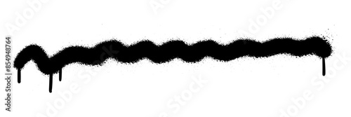 Urban graffiti grunge rough underline handdrawn brushstroke. Bold sprayed freehand stripe and paint shape. Street art doodle scribble.