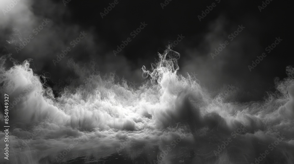 White clouds rolling in over a black sky White clouds rolling in over a black sky