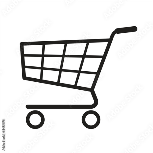 shopping card trolley icon vector illustration